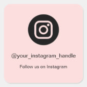 Instagram QR-code sticker | Gepersonaliseerd Volg  (Voorkant)