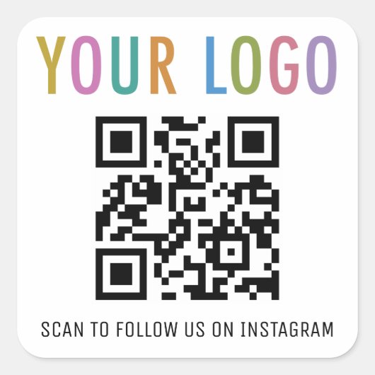 Instagram QR Code Stickers met Logo Social Media (Voorkant)