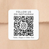 Instagram QR-code Vierkante Sticker
