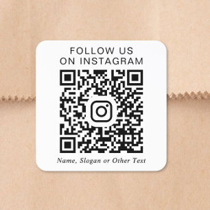 Instagram QR-code Vierkante Sticker