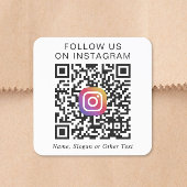 Instagram QR-code Vierkante Sticker
