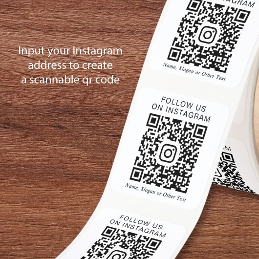 Instagram QR-code Vierkante Sticker