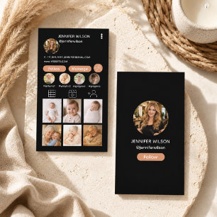 Instagram QR-code zakelijk Volg me fotorooster Visitekaartje