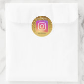 Instagram Ronde Sticker (Tas)