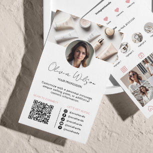 Instagram Scan om QR code roze aan te sluiten Visitekaartje