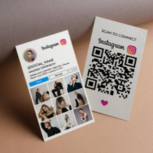 Instagram Scan om te Verbinden 9 FOTO PROFIEL QRCO Visitekaartje