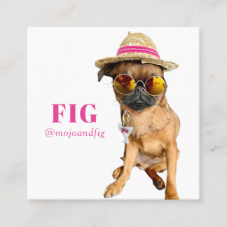 Instagram Scannable QR Code voeg Foto en Tekst toe Vierkante Visitekaartje