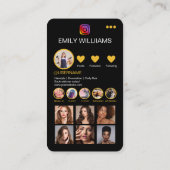 Instagram Sjabloon Social Media QR Code Visitekaartje (Achterkant)