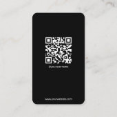 Instagram Social Media QR Code Zwart Visitekaartje (Achterkant)