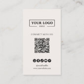 Instagram Social Media Volg Profiel Foto Beige Visitekaartje (Achterkant)