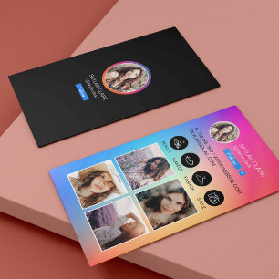 Instagram Social volg me Foto Rainbow Visitekaartje