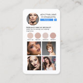 Instagram sociale media eenvoudige make-up visitekaartje (Achterkant)