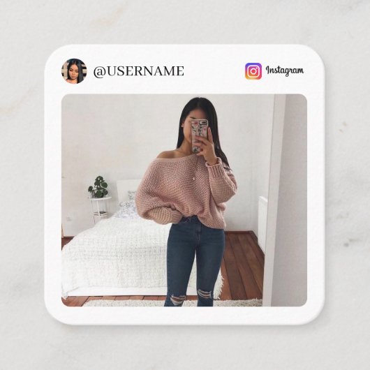 Instagram sociale media foto visitekaartje (Voorkant)