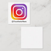 instagram sociale media modern minimaal vierkante visitekaartje (Voorkant / Achterkant)