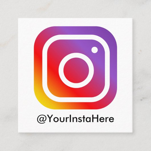 instagram sociale media modern minimaal vierkante visitekaartje (Voorkant)