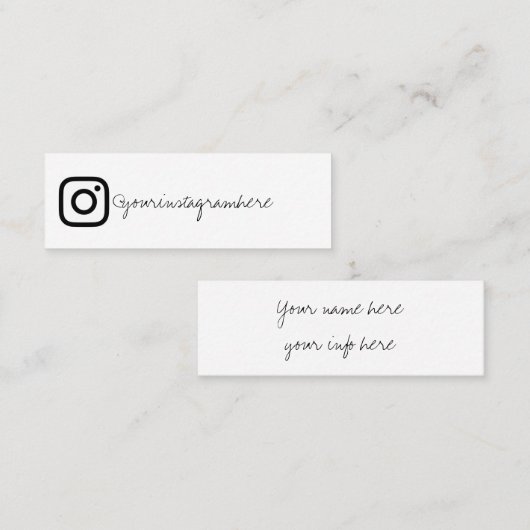 instagram sociale media zwart wit visitekaartje (Voorkant / Achterkant)