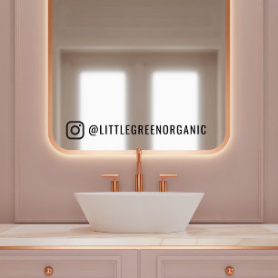 Instagram spiegelsticker Uw Instagram naam stick Raamsticker