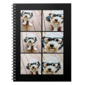 Instagram Square Photo Collage - zwart Notitieboek (Voorkant)