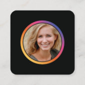 Instagram Style Blogger Travel mode Lifestyle Vierkante Visitekaartje (Achterkant)