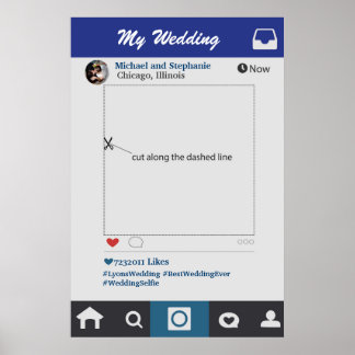 Instagram Style Wedbooth Lijst Prop Poster