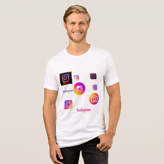 Instagram Tri-Blend Shirt (Voorkant volledig)
