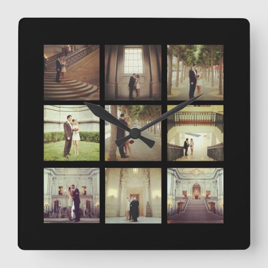 instagram-trouwklokken vierkante klok (Voorkant)