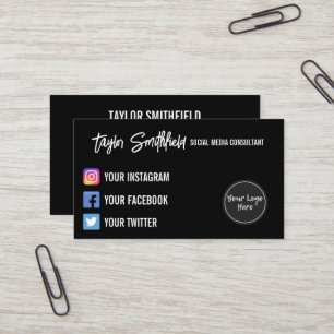 Instagram Twitter Calligraphy Visitekaartje