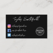 Instagram Twitter Handgeschreven Visitekaartje (Voorkant)