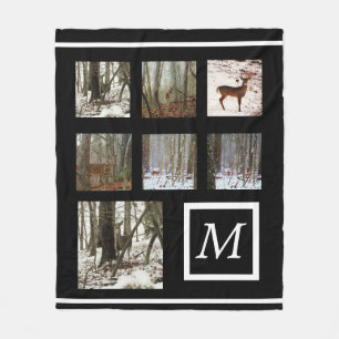 Instagram uw monogram van de afbeelding van de dou fleece deken