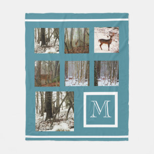 Instagram uw monogram van de afbeelding van de dou fleece deken