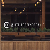 Instagram-venstersticker | Uw Instagramnaam-decal Raamsticker