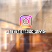 Instagram-vensterstickers | Uw Instagramnaam-ID Raamsticker (Vel 2)