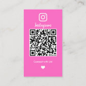 Instagram Verbind met ons Roze Personal Trainer Visitekaartje (Achterkant)