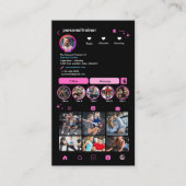 Instagram Verbind met ons Roze Personal Trainer Visitekaartje (Voorkant)