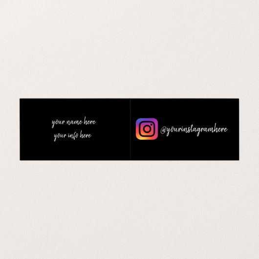 Instagram Visitekaartje (Buitenkant ongevouwen)