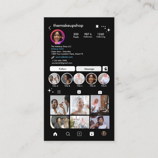 Instagram Visitekaartje (Voorkant)
