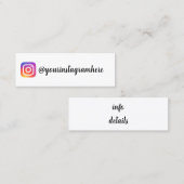 instagram-visitekaartje mini visitekaartje (Voorkant / Achterkant)