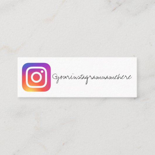 instagram-visitekaartje mini visitekaartje (Voorkant)