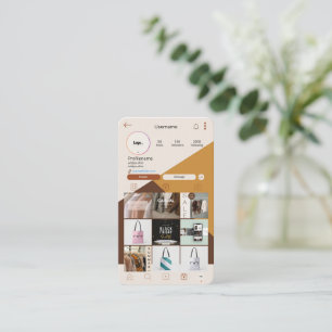 Instagram Visitekaartje QR Code Boho Visitekaartje