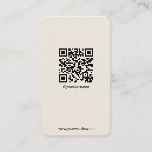 Instagram Visitekaartje QR Code Boho Visitekaartje (Achterkant)