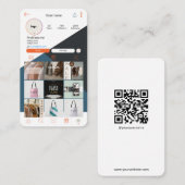 Instagram Visitekaartje QR Code Logo Business Kaar (Voorkant / Achterkant)