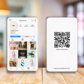 Instagram Visitekaartje QR Code Witte Zakelijke Ka