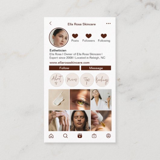 Instagram-Visitekaartje Visitekaartje (Voorkant)