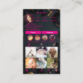 Instagram Visitekaartjes, influencer, estheticus Visitekaartje (Voorkant)