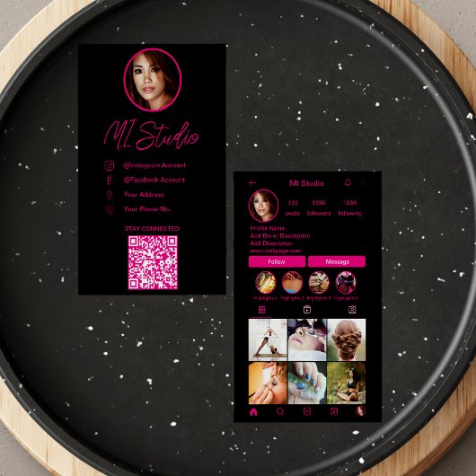 Instagram Visitekaartjes, influencer, estheticus Visitekaartje
