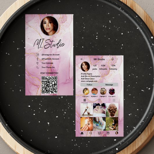 Instagram Visitekaartjes, influencer, estheticus Visitekaartje