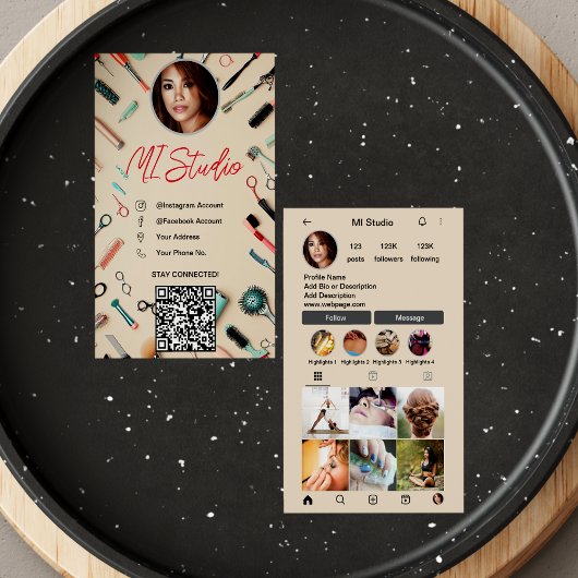 Instagram Visitekaartjes, influencer, estheticus Visitekaartje