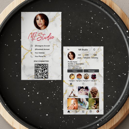 Instagram Visitekaartjes, influencer, estheticus Visitekaartje