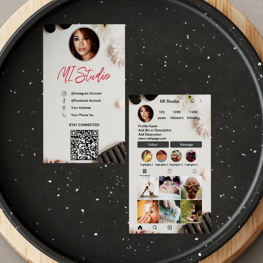 Instagram Visitekaartjes, influencer, estheticus Visitekaartje