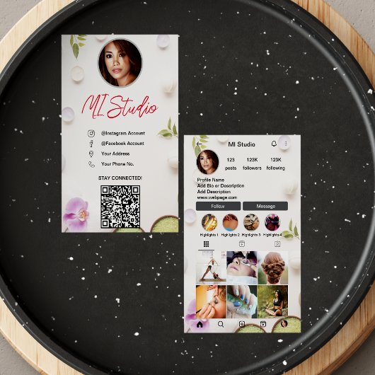 Instagram Visitekaartjes, influencer, estheticus Visitekaartje
